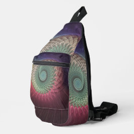 Abstrakte Schnecke Farben Modernes Fraktal Kunst,  Crossbody Bag