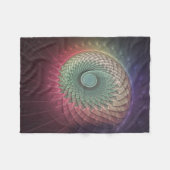 Abstrakte Schnecke Farben Modernes Fraktal Kunst, Fleecedecke (Vorderseite (Horizontal))