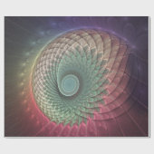 Abstrakte Schnecke Farben Modernes Fraktal Kunst, Geschenkpapier (Flach)