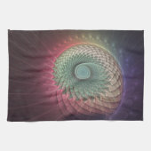 Abstrakte Schnecke Farben Modernes Fraktal Kunst,  Geschirrtuch (Horizontal)
