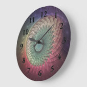 Abstrakte Schnecke Farben Modernes Fraktal Kunst, Große Wanduhr (Winkel)