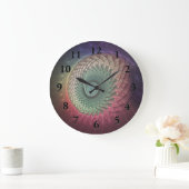 Abstrakte Schnecke Farben Modernes Fraktal Kunst, Große Wanduhr (Zuhause)