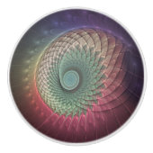 Abstrakte Schnecke Farben Modernes Fraktal Kunst, Keramikknauf (Vorderseite)