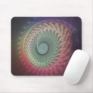Abstrakte Schnecke Farben Modernes Fraktal Kunst, Mousepad