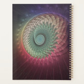 Abstrakte Schnecke Farben Modernes Fraktal Kunst,  Planer (Rückseite)