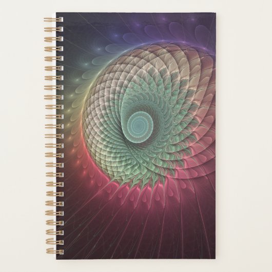 Abstrakte Schnecke Farben Modernes Fraktal Kunst, Planer (Vorderseite)