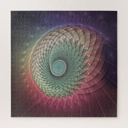 Abstrakte Schnecke Farben Modernes Fraktal Kunst, Puzzle (Vertikal)