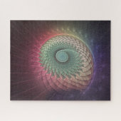Abstrakte Schnecke Farben Modernes Fraktal Kunst,  Puzzle (Horizontal)