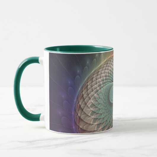 Abstrakte Schnecke Farben Modernes Fraktal Kunst,  Tasse (Links)