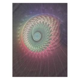 Abstrakte Schnecke Farben Modernes Fraktal Kunst,  Tischdecke