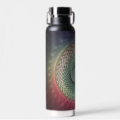 Abstrakte Schnecke Farben Modernes Fraktal Kunst,  Trinkflasche (Vorne)