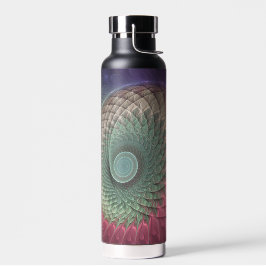 Abstrakte Schnecke Farben Modernes Fraktal Kunst,  Trinkflasche