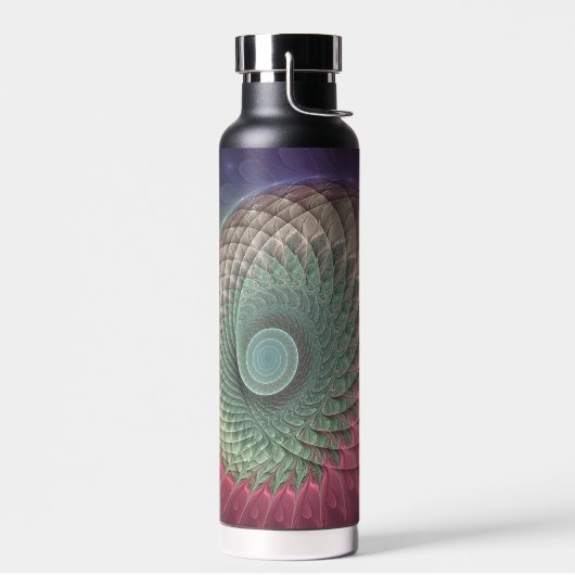 Abstrakte Schnecke Farben Modernes Fraktal Kunst,  Trinkflasche (Links)
