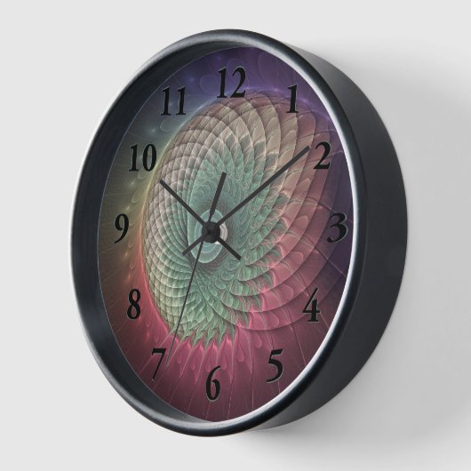 Abstrakte Schnecke Farben Modernes Fraktal Kunst, Uhr (Winkel)