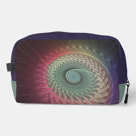 Abstrakte Schnecke Farben Modernes Fraktal Kunst,  Waschbeutel (Vorderseite)