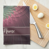 Abstrakte Schnecke Farben Modernes Fraktal Name Geschirrtuch (Viertel Falte)