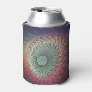 Abstrakte Schnecke Farbige Moderne Fraktal-Kunst Dosenkühler