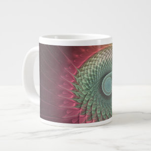 Abstrakte Schnecke Farbige Moderne Fraktal-Kunst Jumbo-Tasse