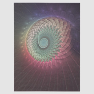 Abstrakte Schnecke Farbige Moderne Fraktal-Kunst Seidenpapier