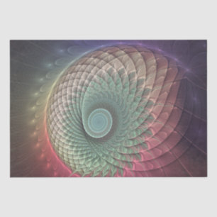 Abstrakte Schnecke Farbige Moderne Fraktal-Kunst Seidenpapier
