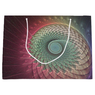 Abstrakte Schnecke Farbige moderne fraktale Kunst Große Geschenktüte