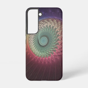 Abstrakte Schnecke Farbige moderne fraktale Kunst Samsung Galaxy Hülle