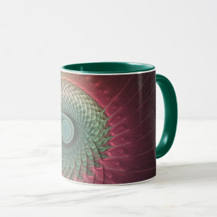 Abstrakte Schnecke Farbige moderne fraktale Kunst Tasse