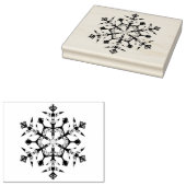 Abstrakte Schneeflocke 2 Mustermuster Briefmarke Gummistempel (Stempel)