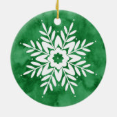 Abstrakte Schneeflocke Keramik Ornament (Hinten)