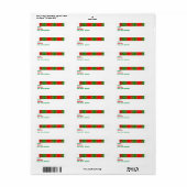 Abstrakte Schneeflocken, rot, weiß und grün (Vorne)