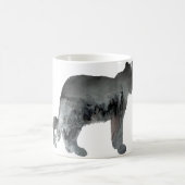 Abstrakte Schneeleopard-Silhouette Kaffeetasse (Mittel)