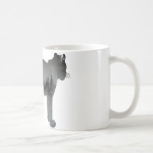 Abstrakte Schneeleopard-Silhouette