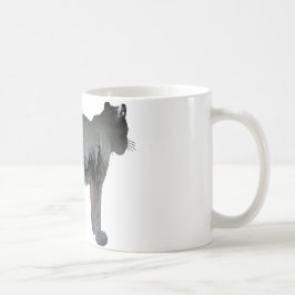 Abstrakte Schneeleopard-Silhouette Kaffeetasse