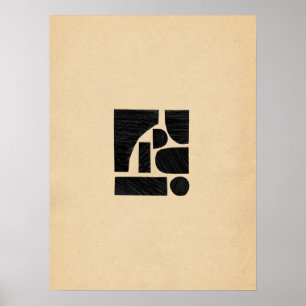 Abstrakte Schnittformen Poster