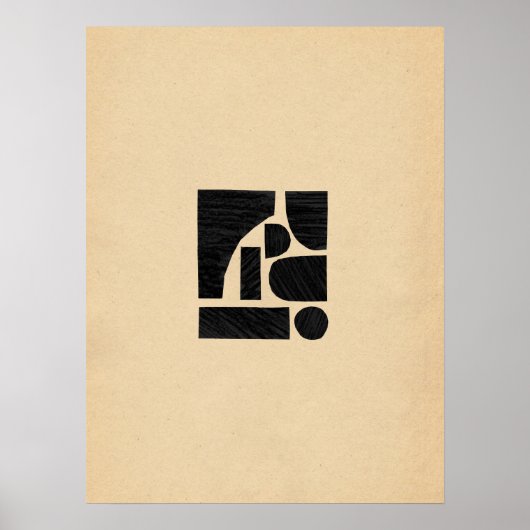 Abstrakte Schnittformen Poster (Vorne)