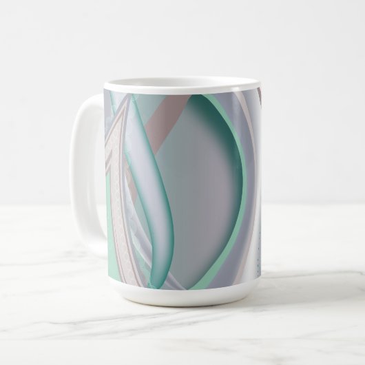 Abstrakte Schokolade Minze Tornado Kaffeetasse (Vorderseite Links)