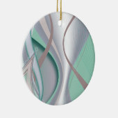 Abstrakte Schokolade Minze Tornado Keramikornament (Rechts)