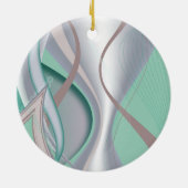 Abstrakte Schokolade Minze Tornado Keramikornament (Hinten)