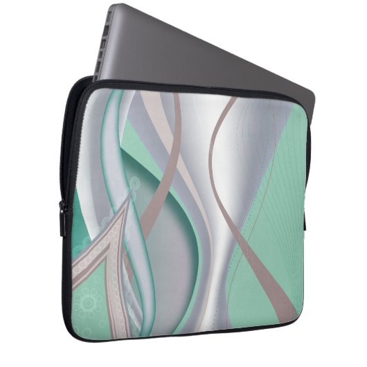 Abstrakte Schokolade Minze Tornado Laptopschutzhülle (Vorne Rechts)