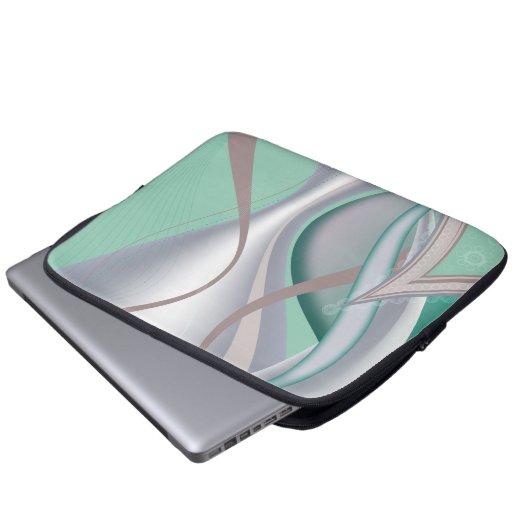 Abstrakte Schokolade Minze Tornado Laptopschutzhülle (Vorne Knopf)