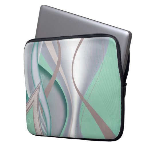 Abstrakte Schokolade Minze Tornado Laptopschutzhülle (Vorderseite Links)