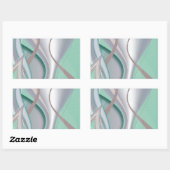 Abstrakte Schokolade Minze Tornado Rechteckiger Aufkleber (Blatt)