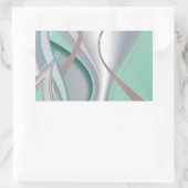 Abstrakte Schokolade Minze Tornado Rechteckiger Aufkleber (Tasche)