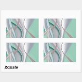 Abstrakte Schokolade Minze Tornado Rechteckiger Aufkleber (Blatt)