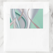 Abstrakte Schokolade Minze Tornado Rechteckiger Aufkleber (Tasche)