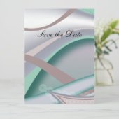 Abstrakte Schokoladenminze Save The Date (Stehend Vorderseite)