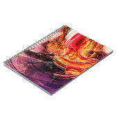 Abstrakte schöne lila, rote und gelbe leuchtende F Notizblock (Linke Seite)