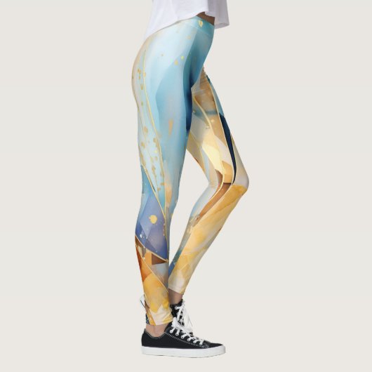 Abstrakte schöne moderne Design-Leggings Leggings (Rechts)