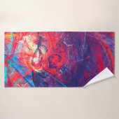 Abstrakte schöne rote und blaue, helle Farbwiederg Badehandtuch (Badehandtuch)