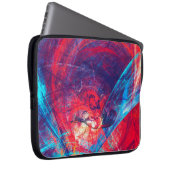 Abstrakte schöne rote und blaue, helle Farbwiederg Laptopschutzhülle (Vorne Rechts)